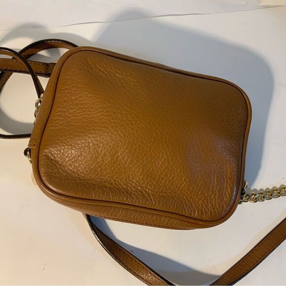 MICHAEL KORS Brown Pebble Leather Mini Crossbody  Bag - Picture 5 of 12